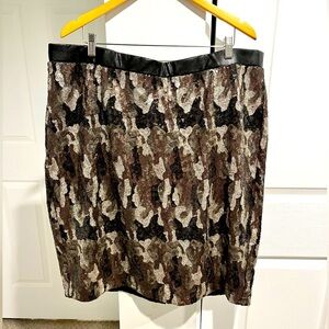 NWT LANE BRYANT PLUS SIZE LINED SEQUIN BLING MIDI SKIRT SZ 24